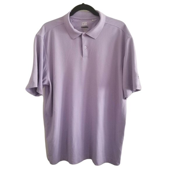 Cutter & Buck Men's CB DryTec Performance Wicking Dry Golf Polo Shirt Purple XL - Picture 2 of 9
